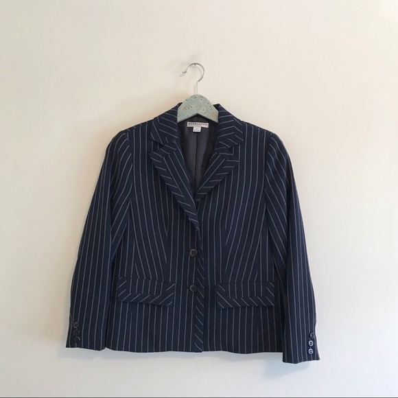 Pendleton | Petite Pinstripe Navy Blazer - Picture 1 of 7